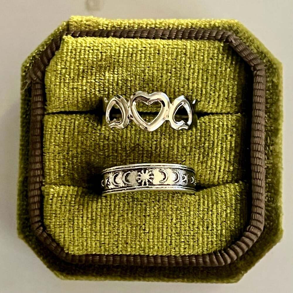 Stainless Steel Silver (2) Pack Adjustable Toe Ring Set